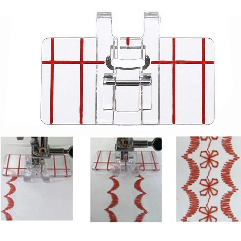 1/4 Inch Quilting Parallel Guide Stitch Presser Foot Border Guide Presser Feet for Household Sewing Machine Accessories