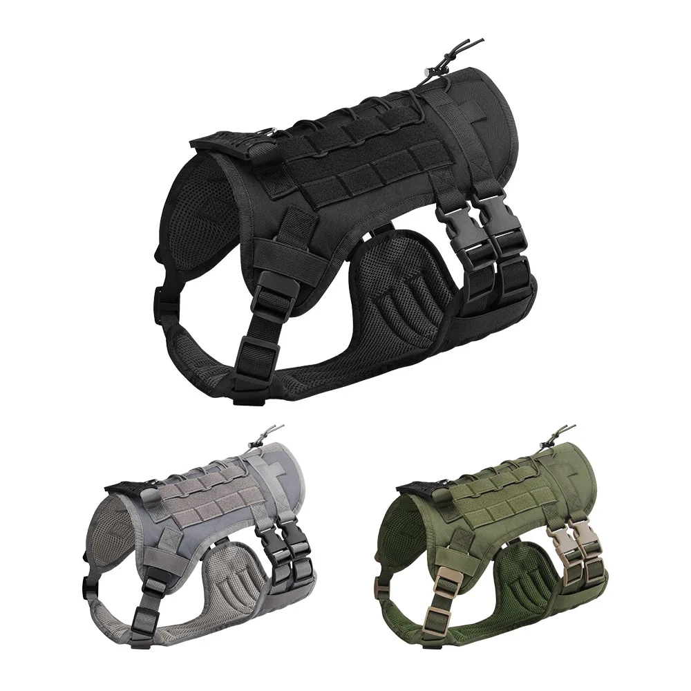 Large Dog Tactical Vest Waterproof Outdoor Harness with Dog Chain And Collar for Walking Dogs Accessory