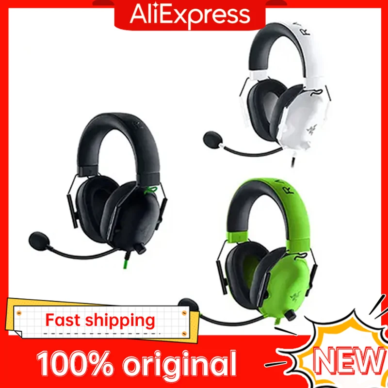 Razer BlackShark V2 X Wired Esports Headset Advanced Passive Noise Cancellation, 7.1 Surround Sound, Hyperclear Cardioid Mic