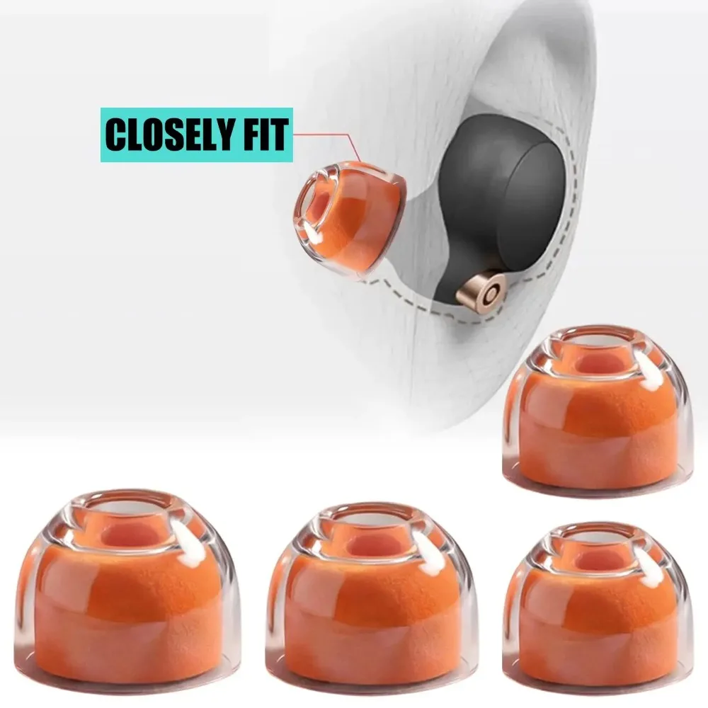 S/M/L Silicone+Memory Foam Earphone Earbud Tips Ear Caps EarPlug Soft Foam Earbud Tips for SONY in-Ear Headphones Ear Pad Covers