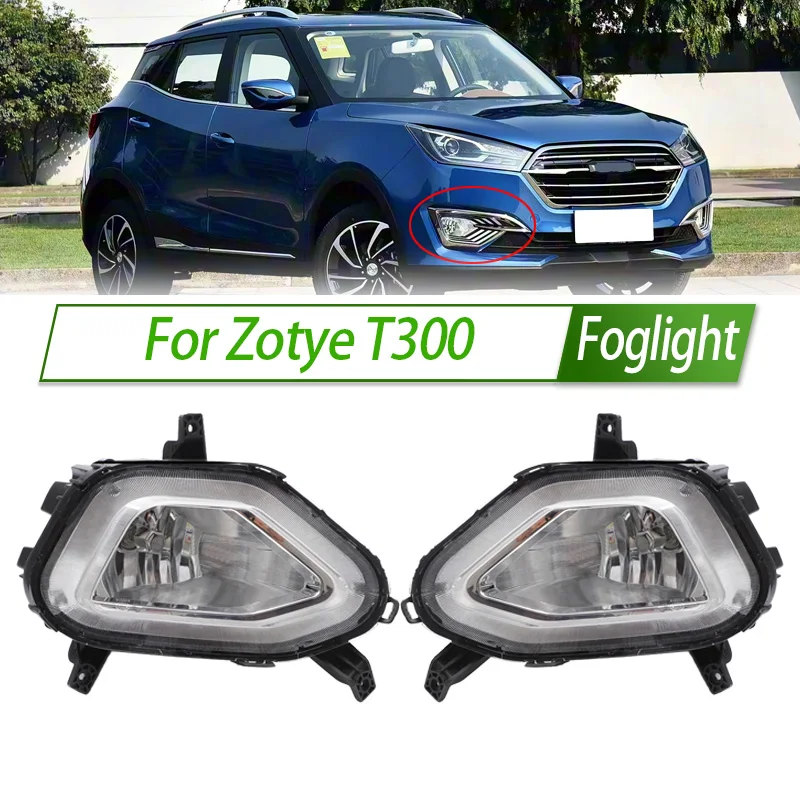 

For Zotye T300 Foglight Fog Light Assembly Front Bumper Fog Lamp Kit Replacement with Waterproof Housing
