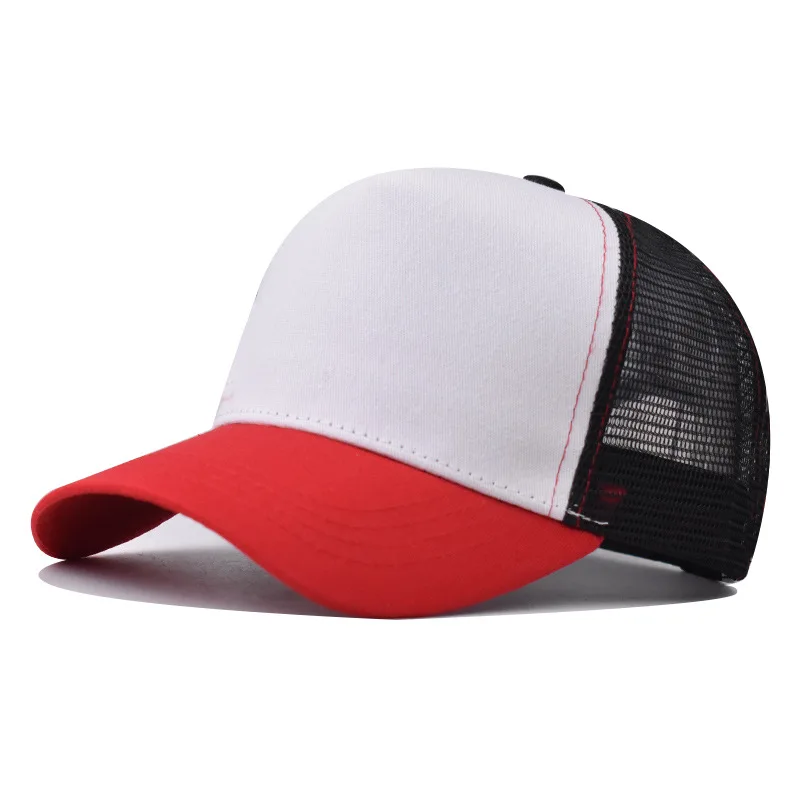 Neue 5-teilige Mesh-Baseballkappe für Erwachsene, Hip-Hop, gebogene Snapback-Hüte, Sommer-Sonnenschutz, Sonnenhut, einfache Trucker-Kappe, Werbung – Detail 13