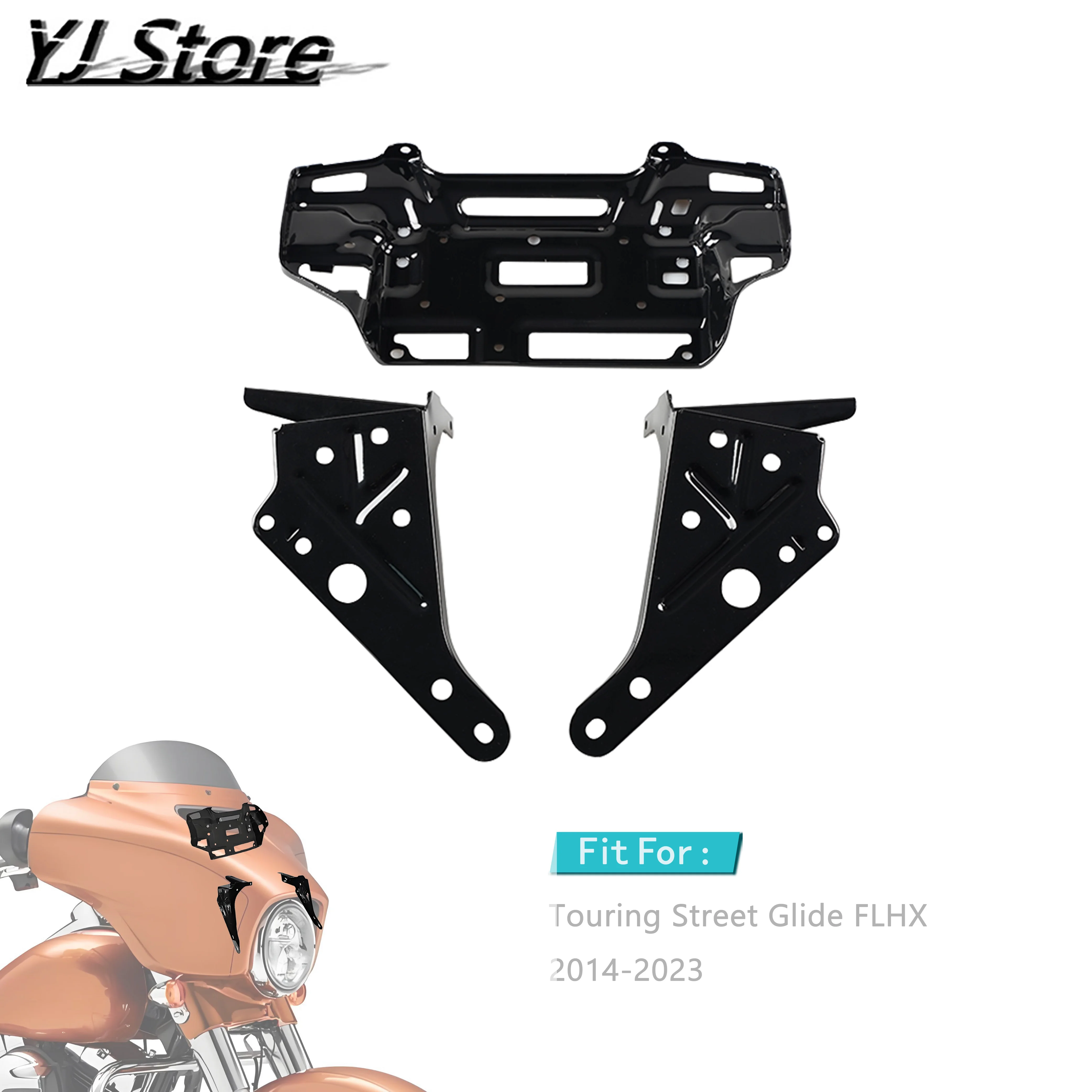 

Fit For Harley Electra Glide Street Glide 2014-2024 Motorcycle Upper Headlight Stay Fairing Bracket