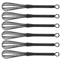 6pcs Hair Dye Mixer Whisk Cream Kitchen Utensil Manual Blender Salon Supplies Mini Cooking Gadgets Plastic Tools Stirring