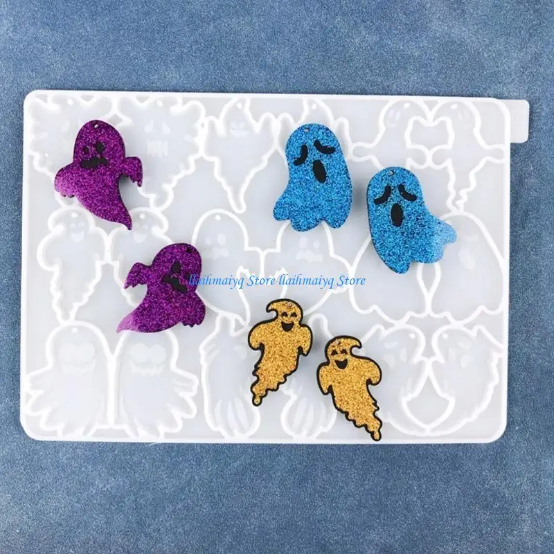 573B هالوين شبح الحلق قالب السيليكون مع العفن المصنوع يدويًا #4