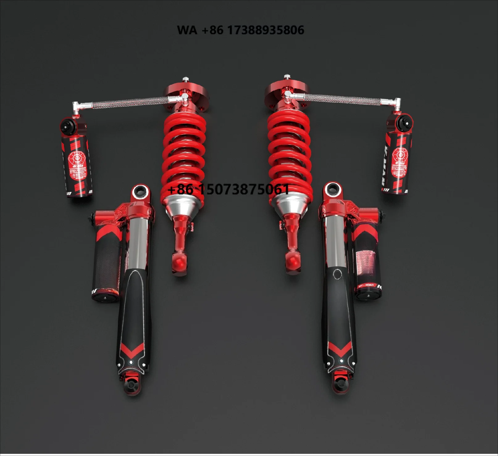 K-MAN Performance 2 Inch Lift Shock Absorber Kit Compatible with FO-RD F-150 Raptor Off-Road Suspension Upgrade