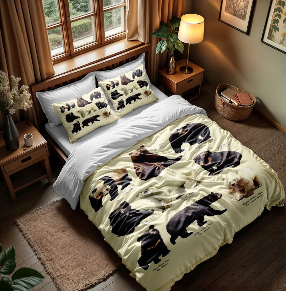 Panda Fall Duvet Cover Set UK Single Double Queen US Twin Full King Size Among Bed Linen Set