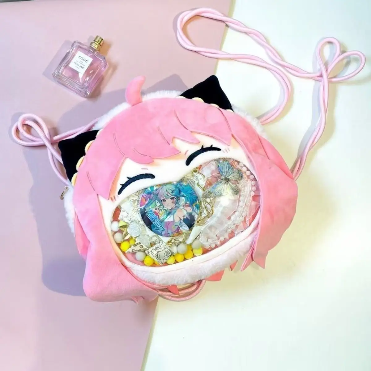 Spy X Family Anya Pain Multifunctional Backpack Crossbody Girly Heart Plush Bag Ani