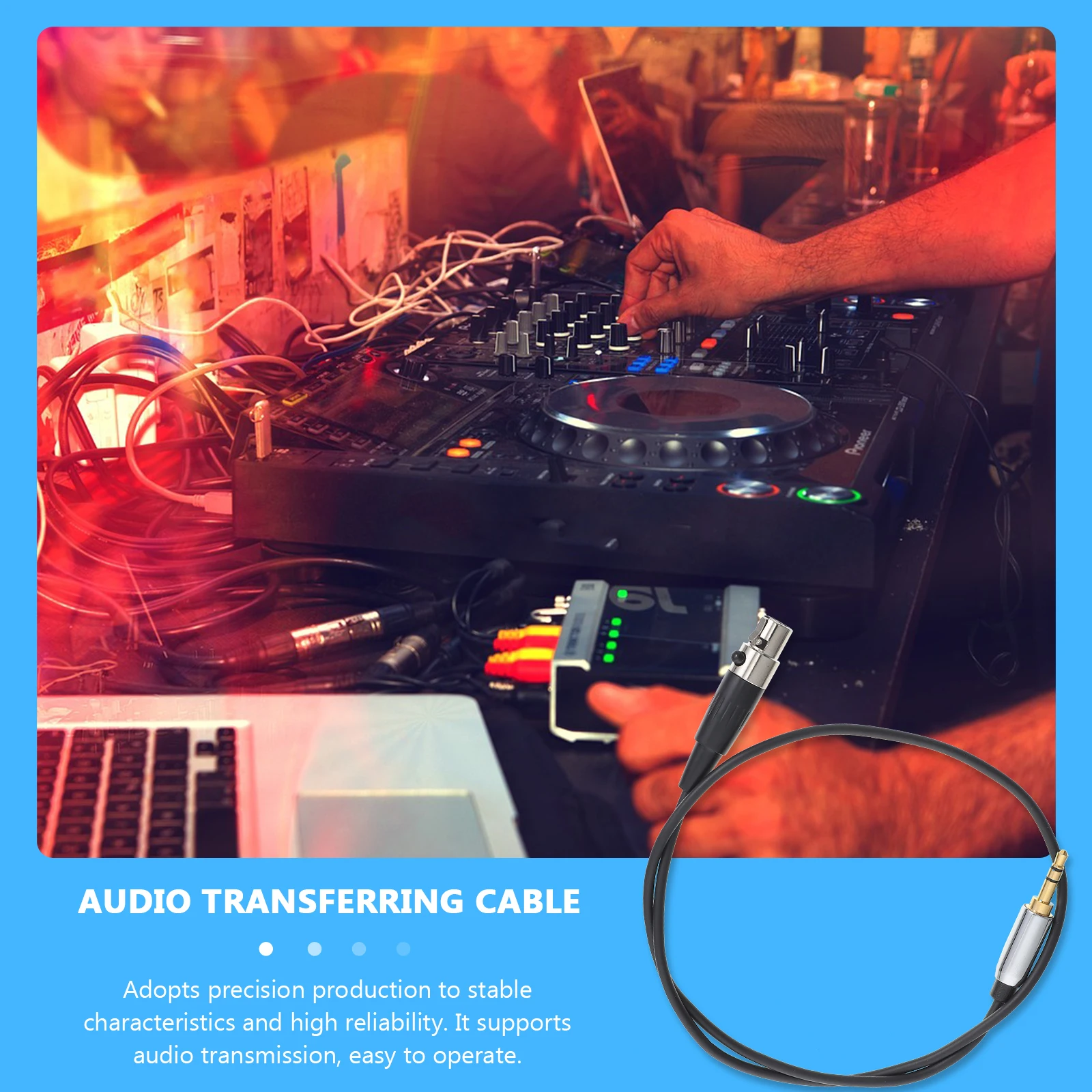 

Xlr Female to 3.5mm Male Trs Cable Strong Load Bearing Audio Transfer Cable for Audio Player Mixer Video Recorder Connection