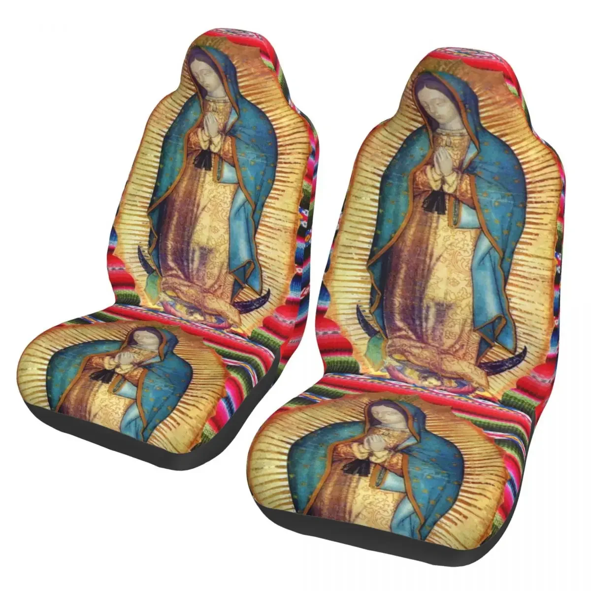 Our Lady Of Guadalupe Virgin Mary Universal Car Seat Cover Four Seasons Travel Auto Seat Cover Polyester Car Styling