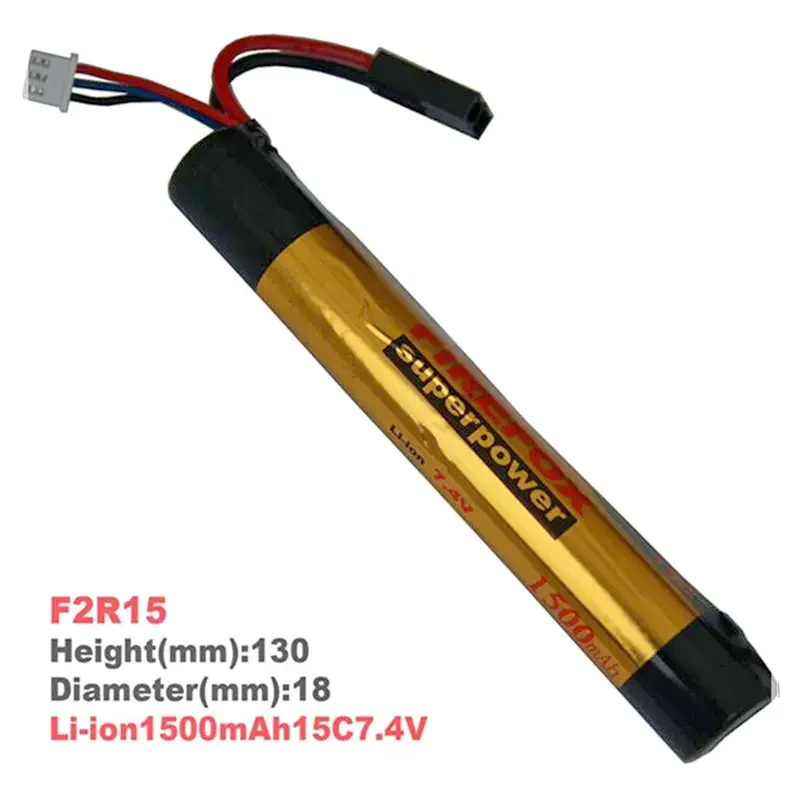 Genuine Firefox 7.4V 1500mAh 15C Li Po battery soft bullet gun Jinming 8th generation Ren Xiang toy F2R15