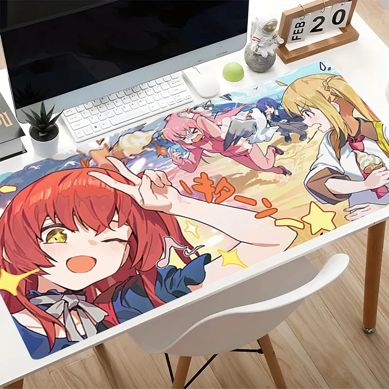 Anime Extended Mouse Pad PC Computer Desk Mat Gamer Keyboard Pad kawaii carpet B-bocchi The R-rock Mousepad Non-Slip Desk Decor