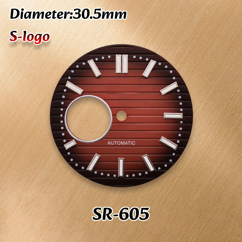 NH38 Movement S Logo 30.5mm Nautilus Hollow Dial Green Luminous Watches for men Watch Modification Accessories