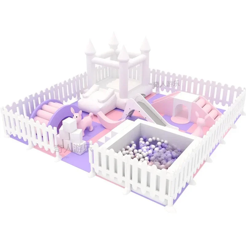 High Quality Soft Play Equipment Girls Package Kids Play Playground Foam Block Toddler Ball Pit with Slide Sets for Party