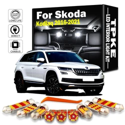 TPKE 11Pcs LED Interior Light Kit For Skoda Kodiaq 2016-2021 2021 Vehicle Indoor Map Dome Lamp Car Accessories Canbus No Error