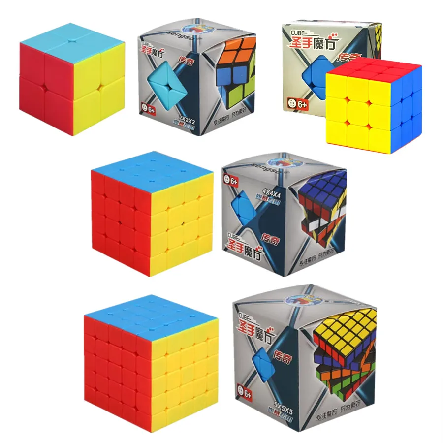 Sengso Legend Series Magic Cube 2x2 3x3 4x4 5x5 Stickerless Professional Speed Puzzle Rotating Smooth Cubo Magico Toys Gifts