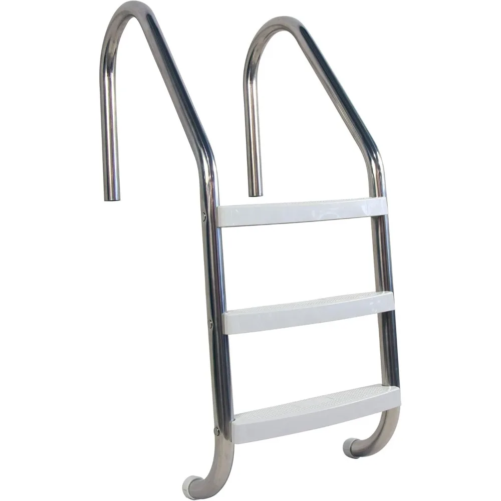 

Doheny's Three-Tread Stainless Steel Swimming Pool Ladder for In-Ground Swimming Pools | Choose from
