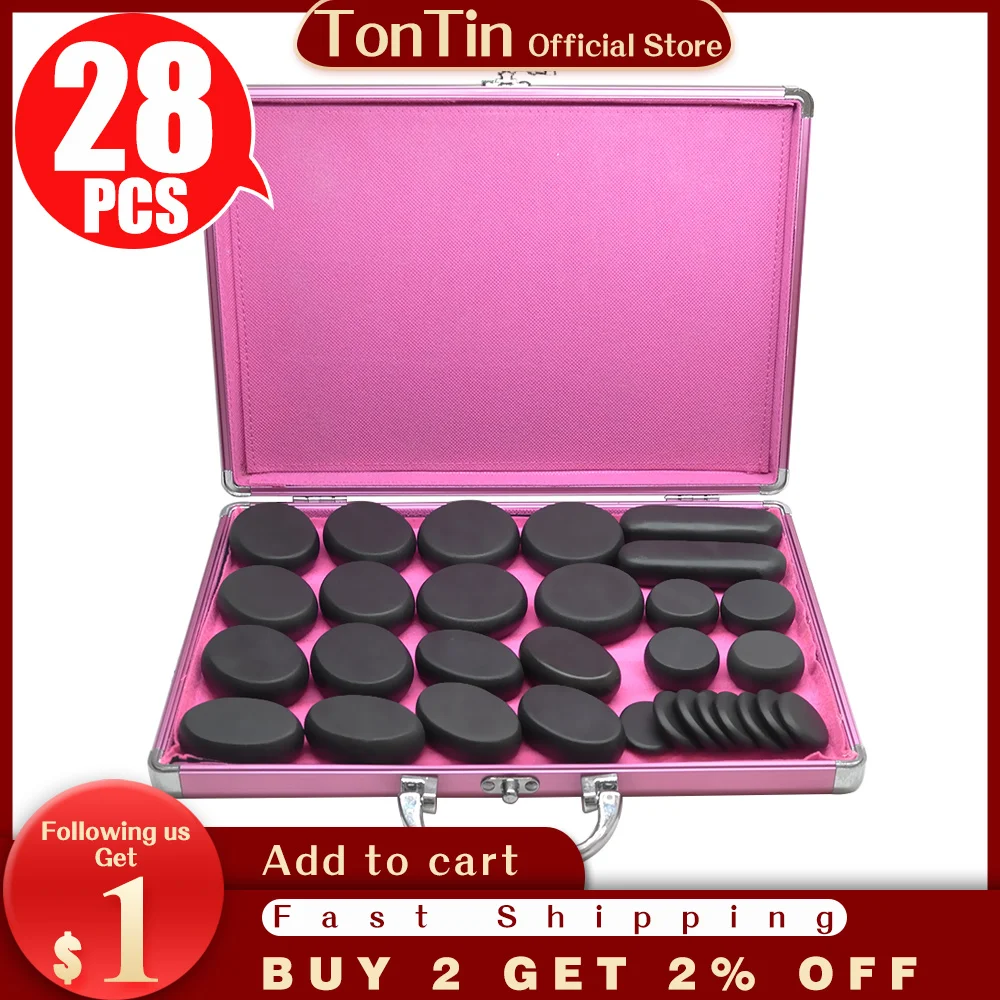 

Hot Stone Massage Set Heater Box Relieve Stress Back Pain Health Care Acupressure Lava Basalt Stones for Healthcare