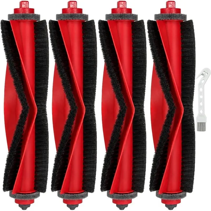 A84G-Main Brush For Roborock Q10 S5, Q10 S5+,Q10 X5, Q10 X5+ Robot Vacuum ,4Pack · Anti-Tangle Design,Rubber Roller Structure