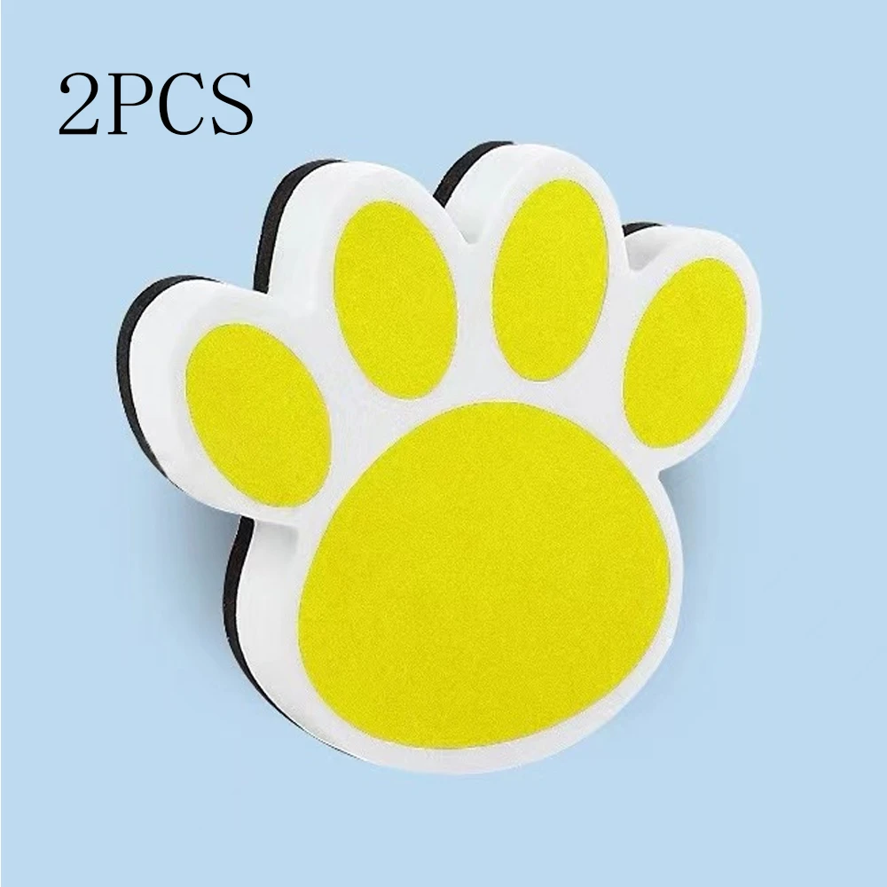 2pcs Magnetic Dry Erase Eraser Paw Shaped Whiteboard Eraser Small Fun Cute Dry Eraser For Classroom Students Supplies