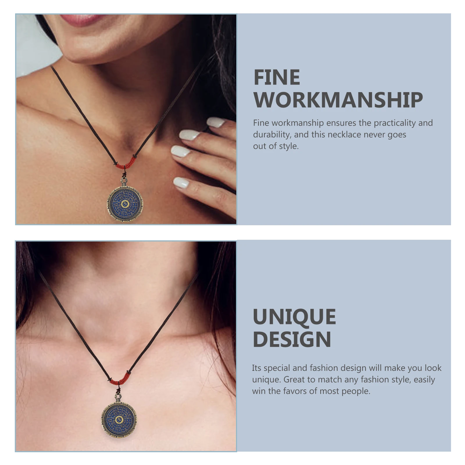 

Vintage Pendant For Women Men Retro Decorative Alloy Lightweight Clavicle Necklace Gift Festival Party Decorative Necklace For