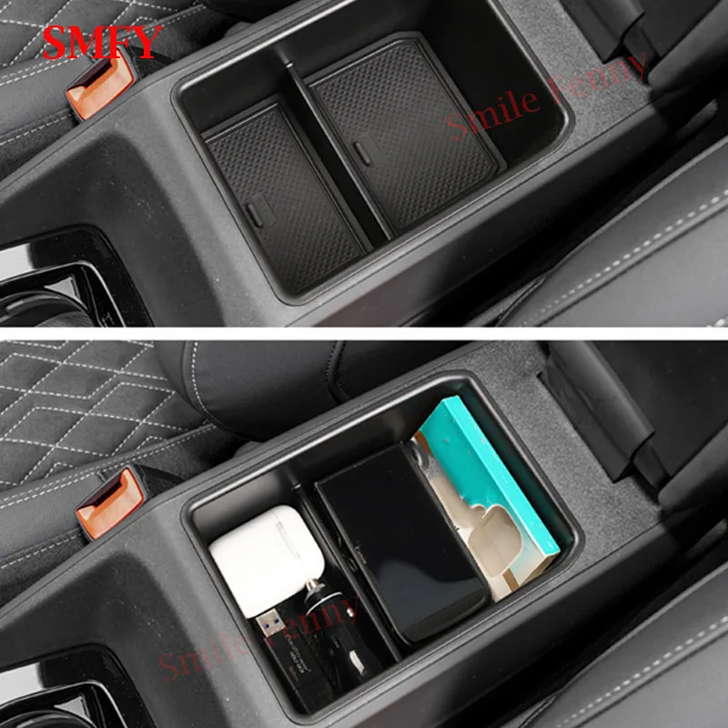 For Audi Q4 e-tron 2022 2023 Interior Accessories Car Armrest Storage Box Auto Center Console Organizer Containers