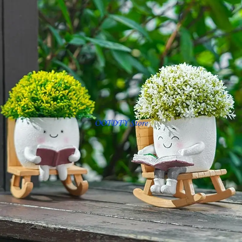 367A Charm Pot Rocking Design Drainage Hole for Plant Lovers Holiday
