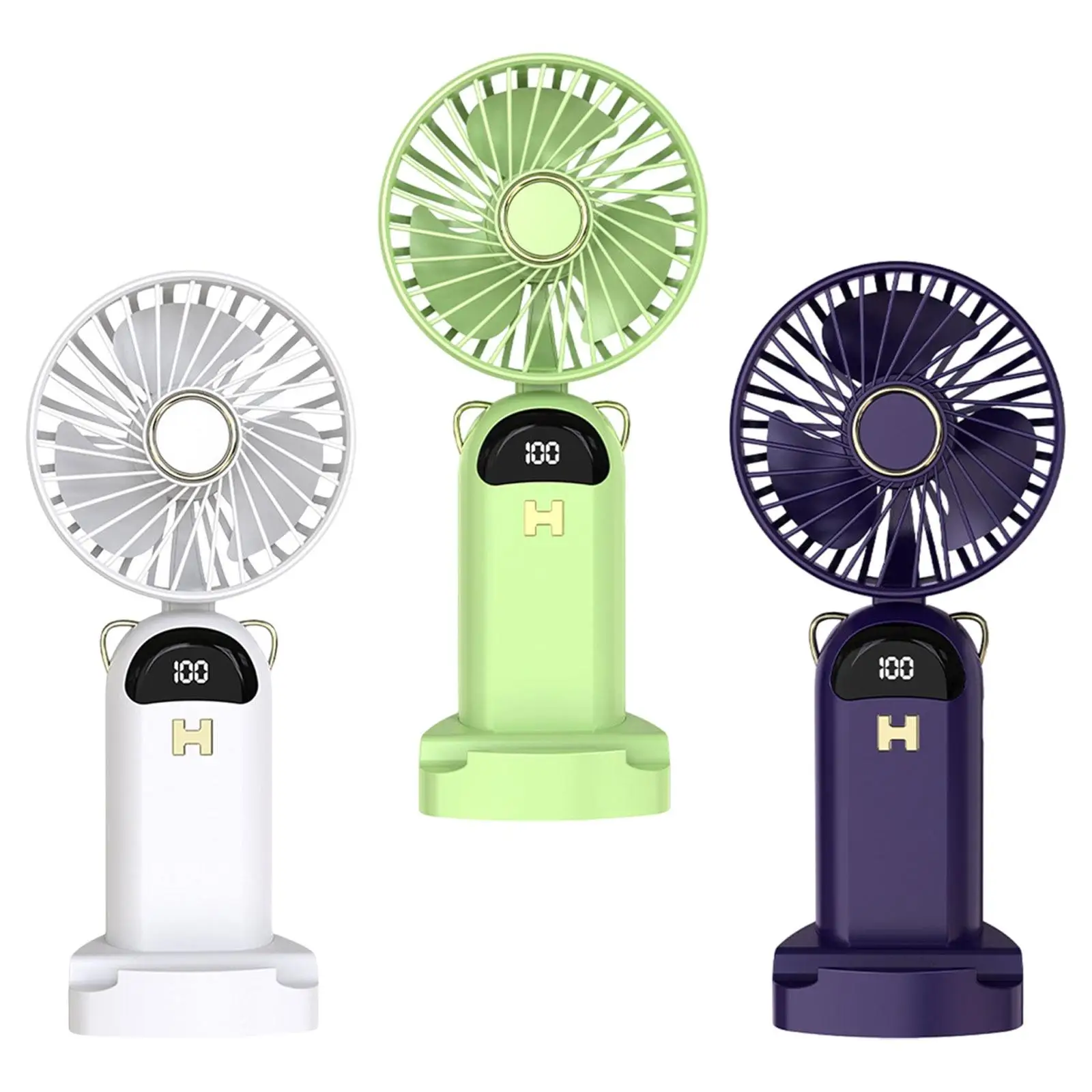 Portable Fan Multi Function Fan USB Rechargeable Lightweight Hangable Mini Hand Held Fan Small Table Fan for Home Girls Men Boys