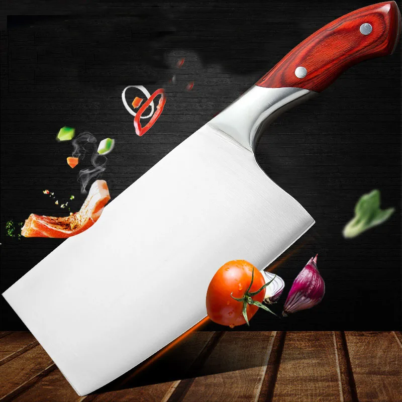 

Professional Cleaver Meat Chopping Chef's Knife Stainless Steel Slicing Knife Butcher Knife Sharp Kitchen Knife Cooking Tools