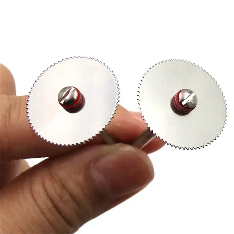 Stainless Steel Slice Metal Cutting Disc with 1 Mandrel for Dremel Rotary Tools 16 18 22 25 32mm Cutting Disc 6Pcs