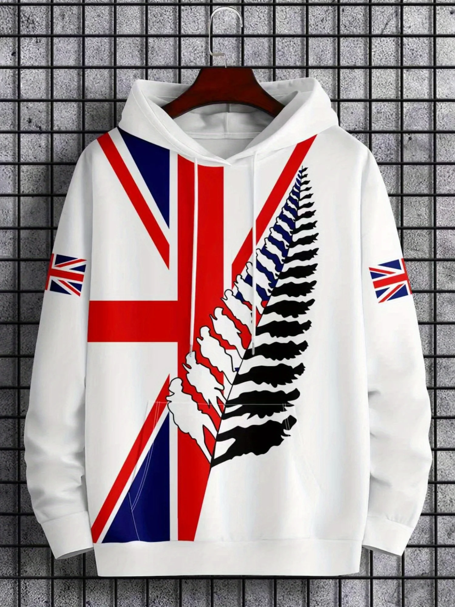 New model: men’s hooded long-sleeve loose-fitting casual printed basic sweatshirt. Perfect for young people in spring, summer, a