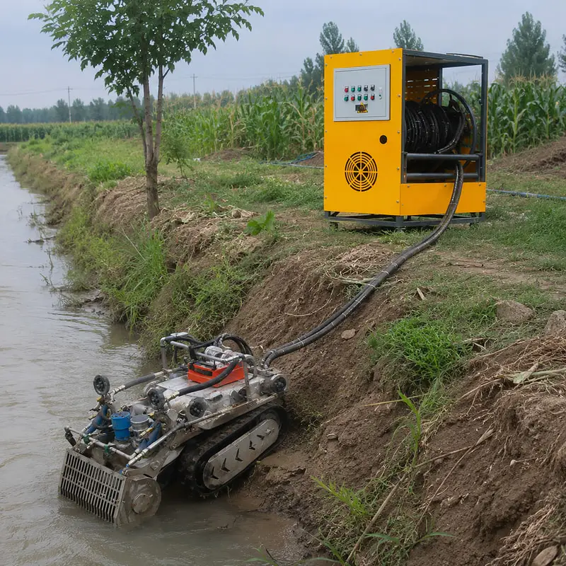 For Sewer Sludge Cleaning Durable Remote Control Submersible Vehicle with Customized Remote Control and Tank Cleaning Robot