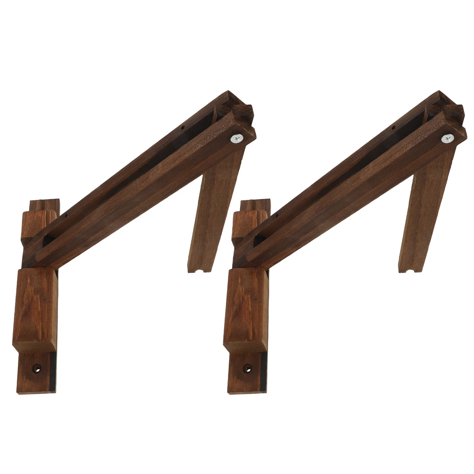 2Pcs Folding Wall Mounted Wood Bracket Wall Sconce Hanging Lamp Holder Adjustable Telescopic Hanging Light Fixture