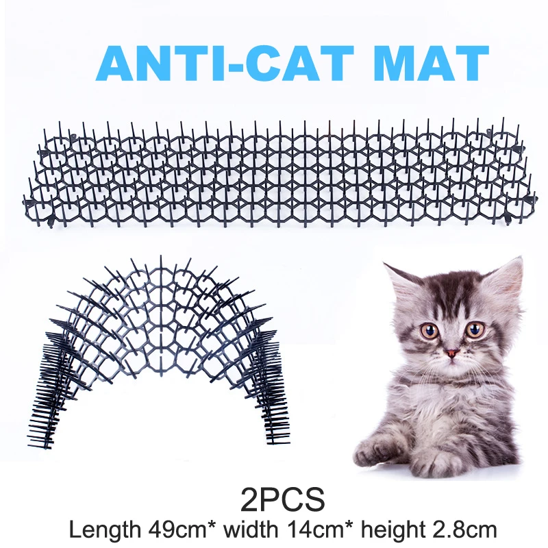 2 Stuks Tuin Prickle Strip Graven Stop Kat Repellent Afschrikmiddel Mat Spike Vogel Repellent Doorn Spikes Netto Hek anti-Vogel Apparaat