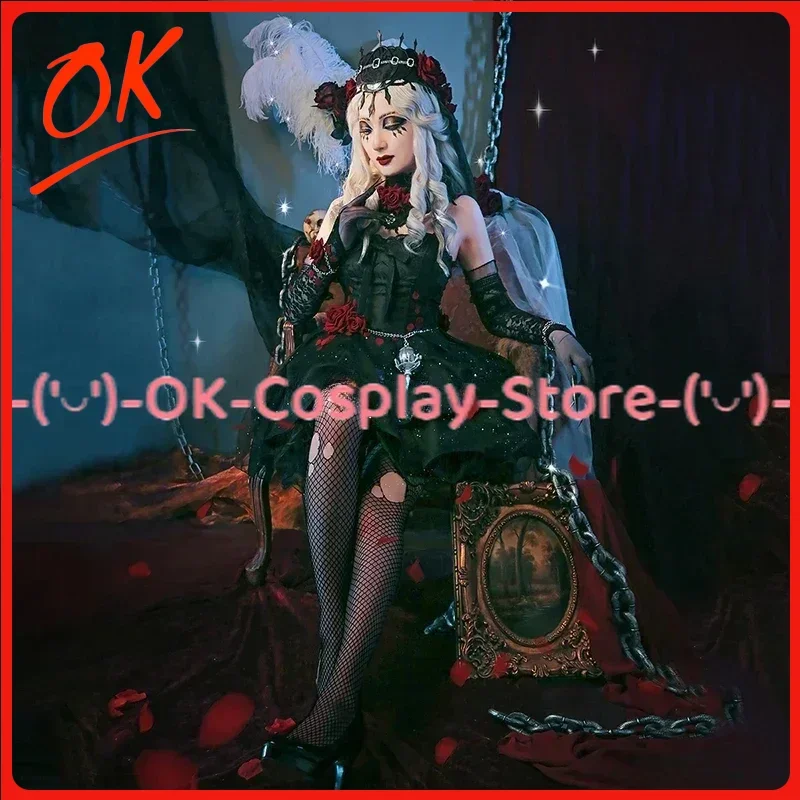 

[Customized] Game Identity V Psychologist Long Night Aida Mesmer Cosplay Costume Deluxe Black Dress Suit Hallween Party Uniform