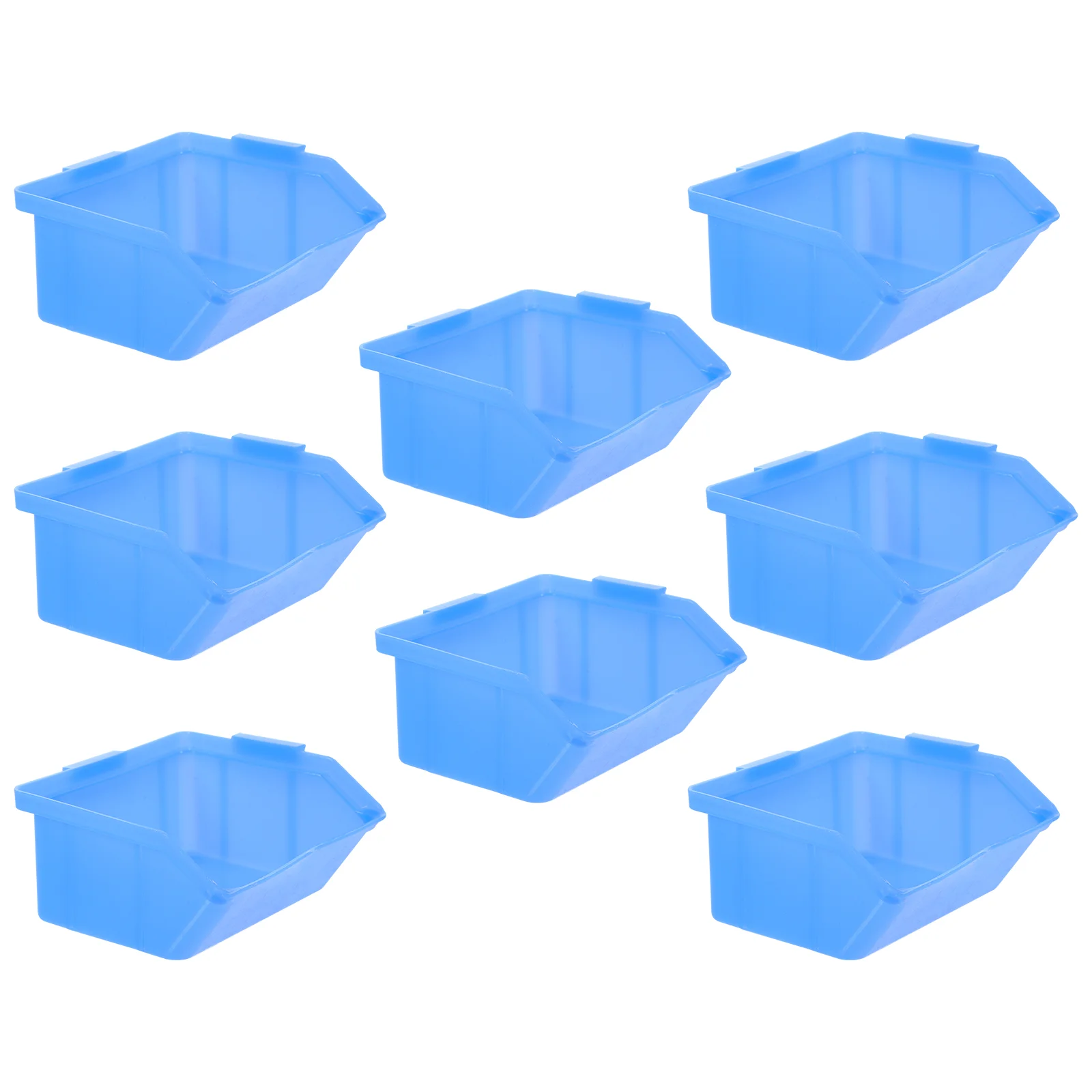 8 Pcs Storage Crate Bead Organizers and Tools Warehouse Front Opening Craft Organization Abs Office Bins Stackable