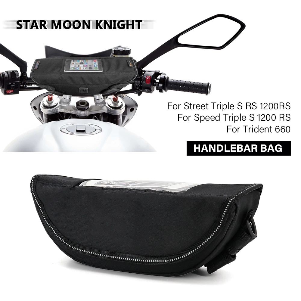 Motorcycle Waterproof Bag Storage Handlebar bag For Street Triple 1200 RS S Trident 660 Speed Triple 1200 RS Travel Tool bag