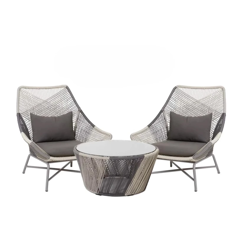 

Outdoor table and chair combination Outdoor courtyard Garden rattan tea table and chair Leisure balcony layout area Single re