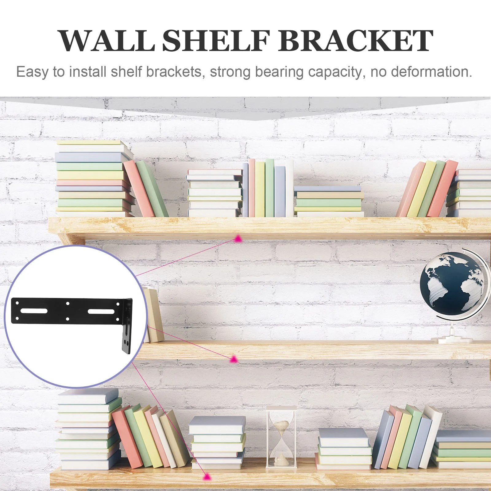 

Heavy Duty Steel Wall Shelf Brackets Strong Supports For Kitchen Bathroom Bookshelf Storage Rack Reinforced Triangle