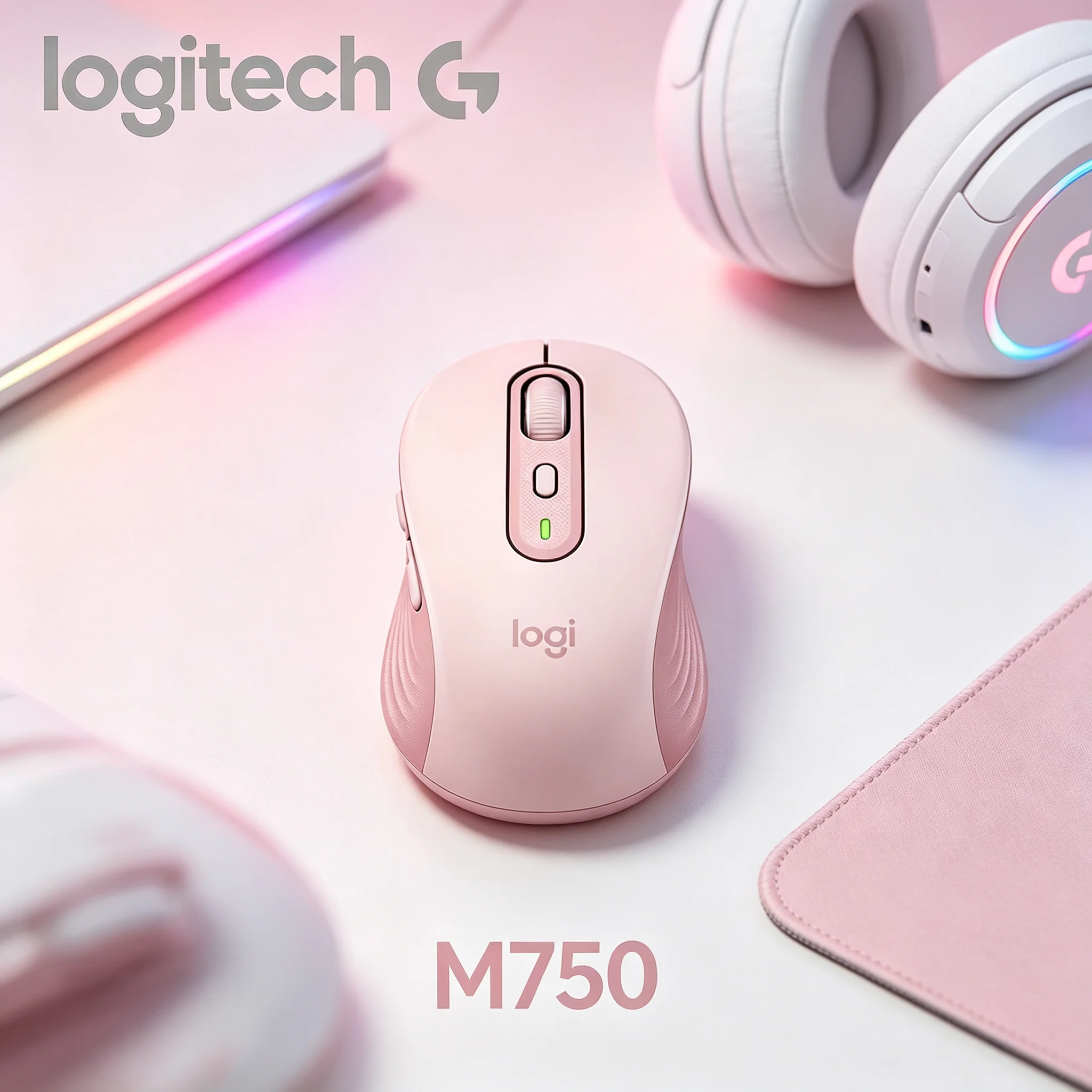 Logitech M750 Silent Wireless Mouse Long Battery Life Bluetooth 2.4G Dual Mode Mice For Home Business Office Daily Work Use