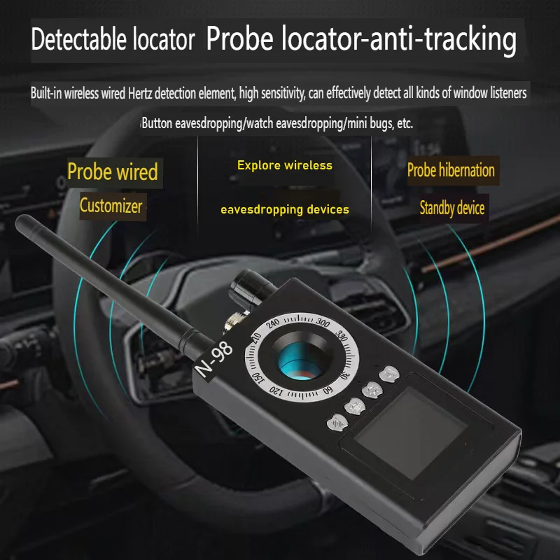 

Professional Cameras Detector Anti-Spy AI Mode Mini Bug Finder Listening Device Car GPS Tracker Detector Wireless Signal Scanner