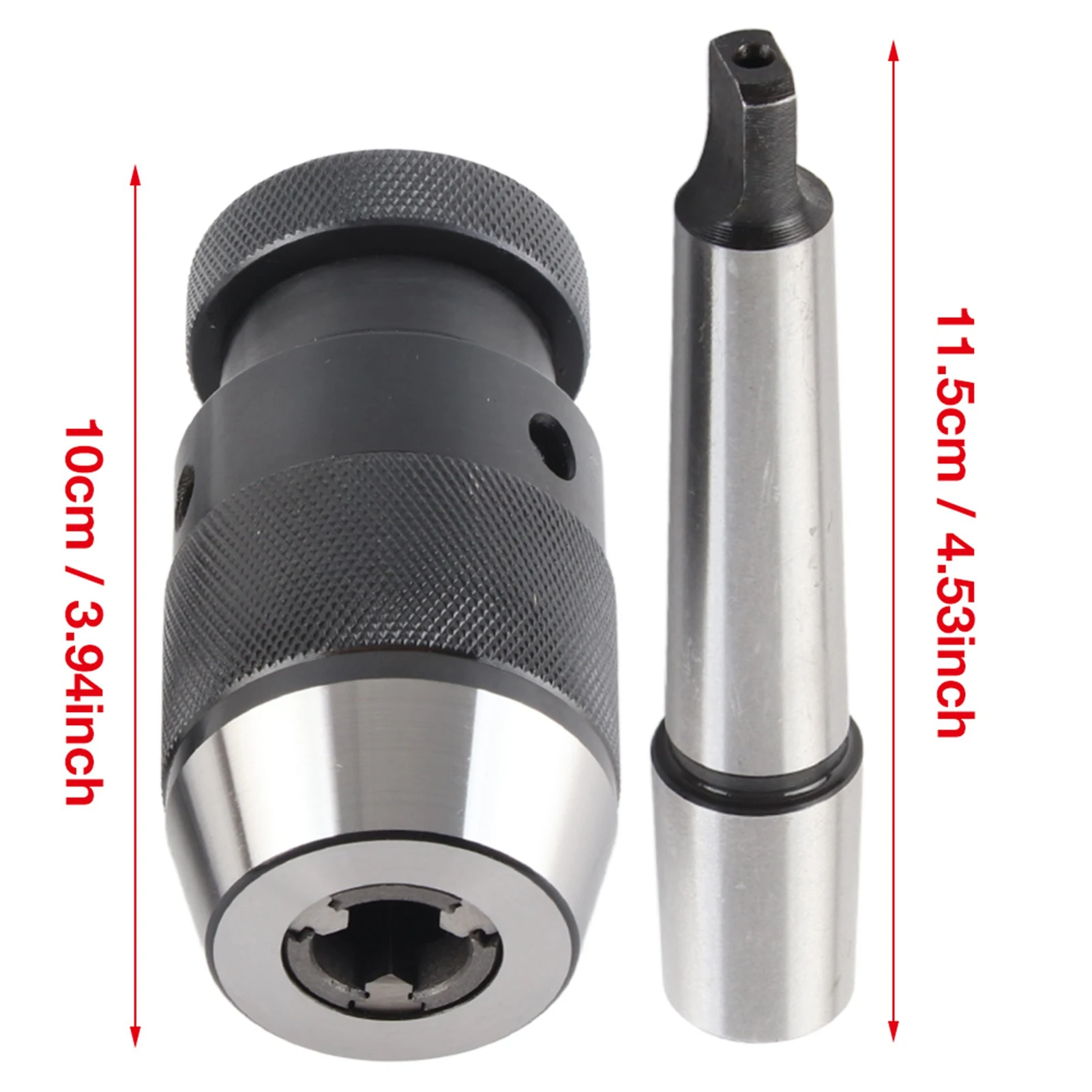 Capacidade 45 de 1 a 16 mm #   Mandril de broca de torno sem chave de aperto automático de aço com mandril cônico MT2‐JT3