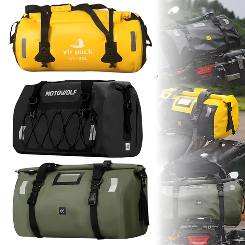 Bolsa impermeable para motocicleta, bolsa para maletero de bicicleta de montaña, portaequipajes de viaje trasero, asiento de sillín portátil, accesorios de ciclismo 40L/66L/80L/90L