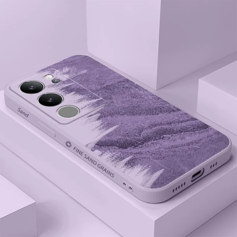 

Textured Sand Phone Case For VIVO V50 V40 V30 V29 V29E V27 V27E V25 V25E V23 V23E V21 V20 Y20 Y12 Y21 Y22 Y50 Y35 Y76 Pro 4G 5G