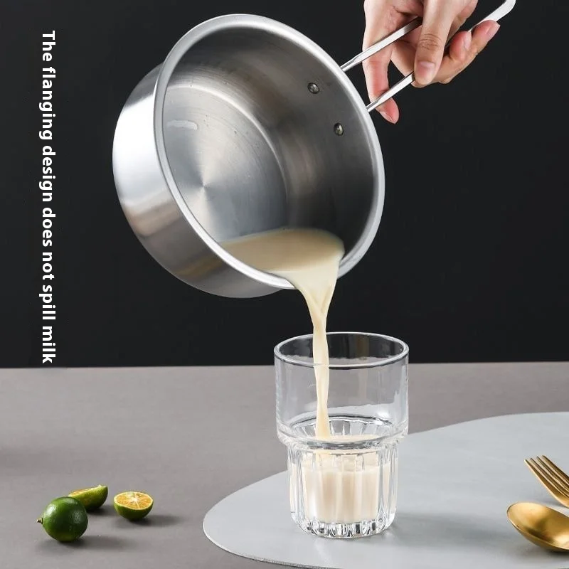 Instant-Nudeltopf, 18 cm, Edelstahl, Ramen-Kocher mit Griff, Kimchi-Suppentopf, Küchenkochgeschirr, kleine Töpfe zum Kochen von Suppe