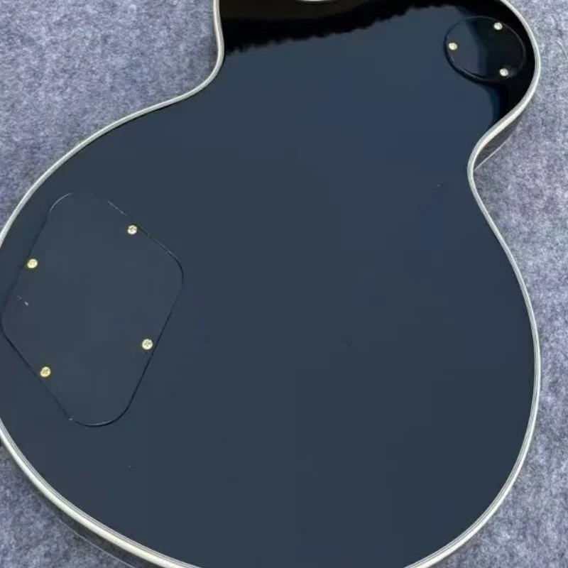 Guitarra Eléctrica personalizada, Color negro, hardware dorado, diapasón de palisandro, hecha en China, envío gratis