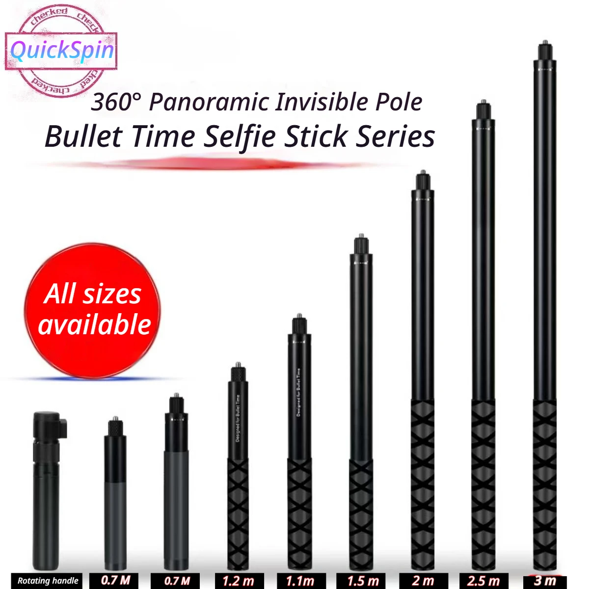 

Invisible Carbon Fiber Selfie Stick Bundle Handle for Insta360 X5 X4 GoPro 13 12 11 DJI OSMO 360 /Nano/Action 6 5 4 SJCAM Camera