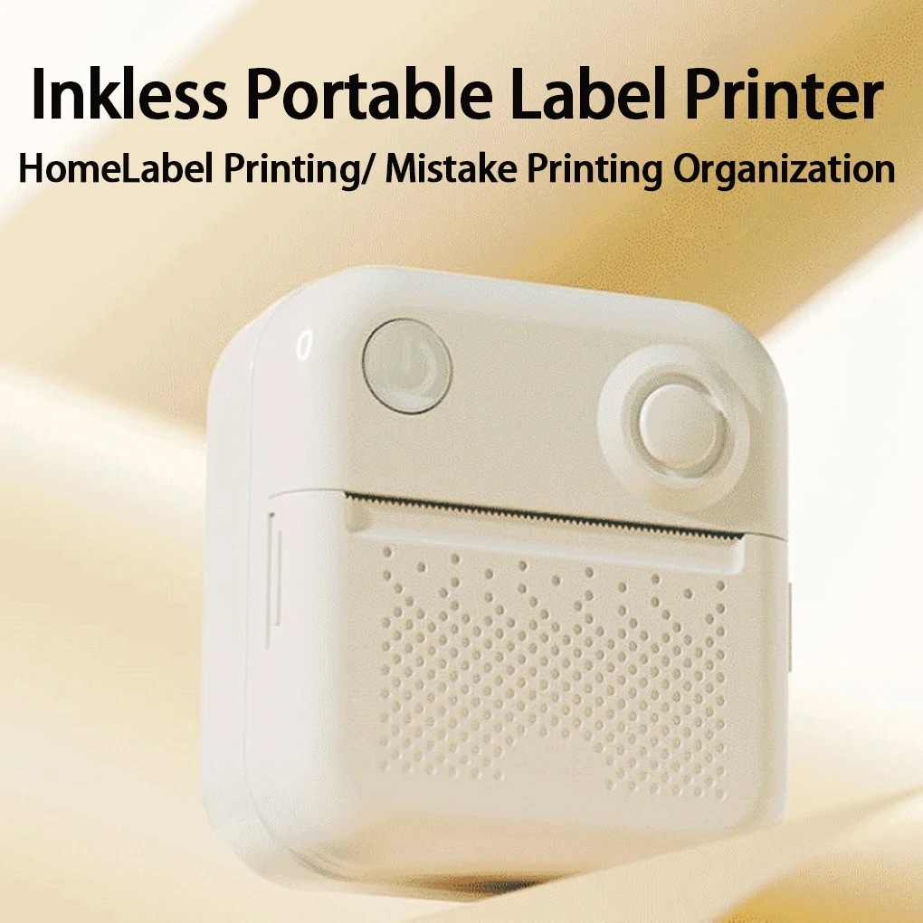 Portable PrinterThermal Paper Stickers Paper Mini Printers Labels Maker Printer for Error Printing Photo Printing Vinyl Sticker