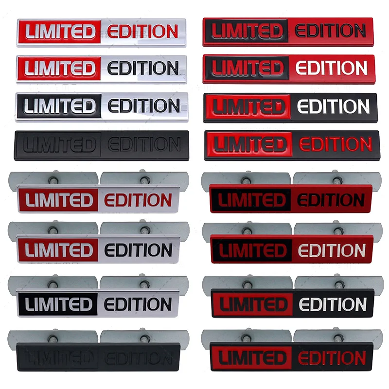 

3D Metal LIMITED EDITION Letter Emblem Styling Car Front Hood Grill Sticker Auto Rear Trunk Decal Badge Fender Side Accessories