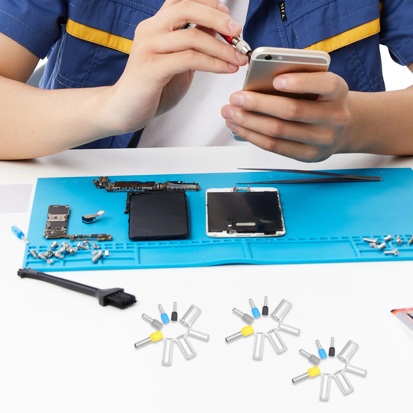 

390Pcs Wire Ferrules Copper Crimp Terminals Kit Insulated Cord End Terminals 2-16 Awg 4 Gauge Wire Ferrules Cord End Terminal